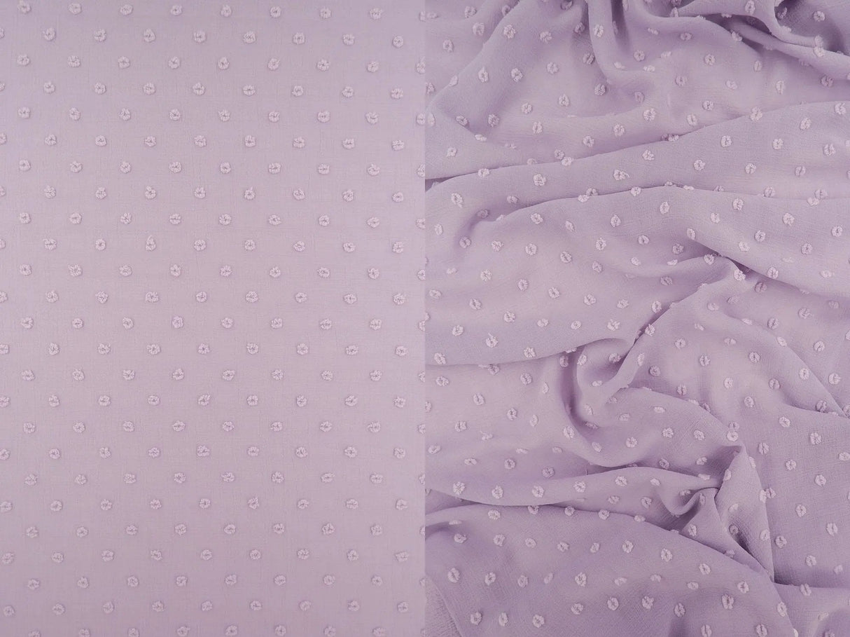 1 Yard Waffle Swiss Dot Chiffon Woven Fabric Textured Sheer Soft Drapery 59/60" Width