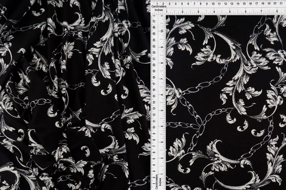 1 Yard Polyester Spandex DTY Knit Fabric Soft Brushed Status Print 58/60" Width