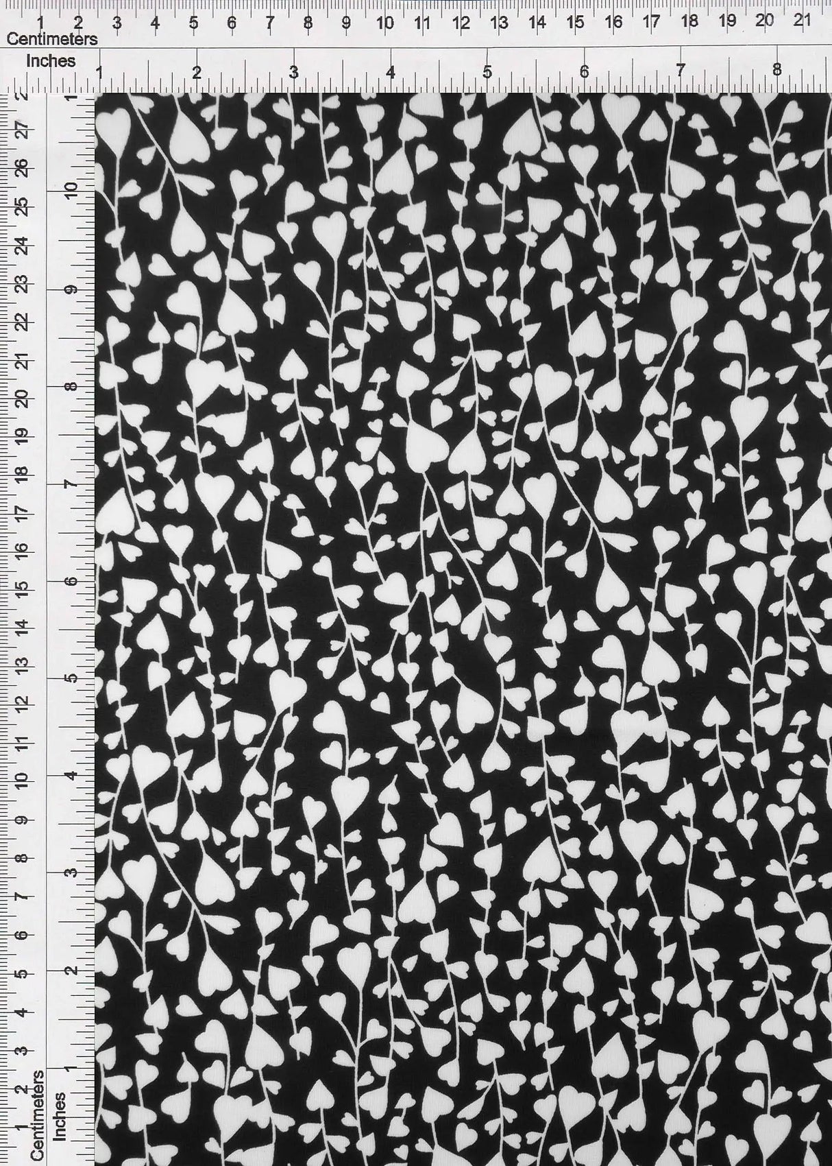 1 Yard Polyester Spandex DTY Knit Fabric Soft Stretch Heart Print 58/60" Width