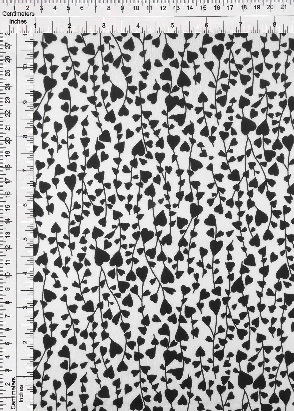 1 Yard Polyester Spandex DTY Knit Fabric Soft Stretch Heart Print 58/60" Width