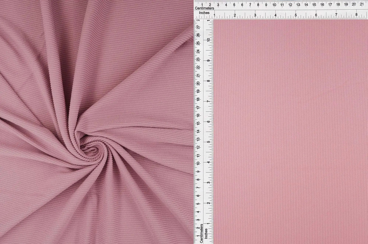 2x1 Yummy Solid Rib Knit Fabric Soft Stretch, 58/60'' Wide Polyester Spandex