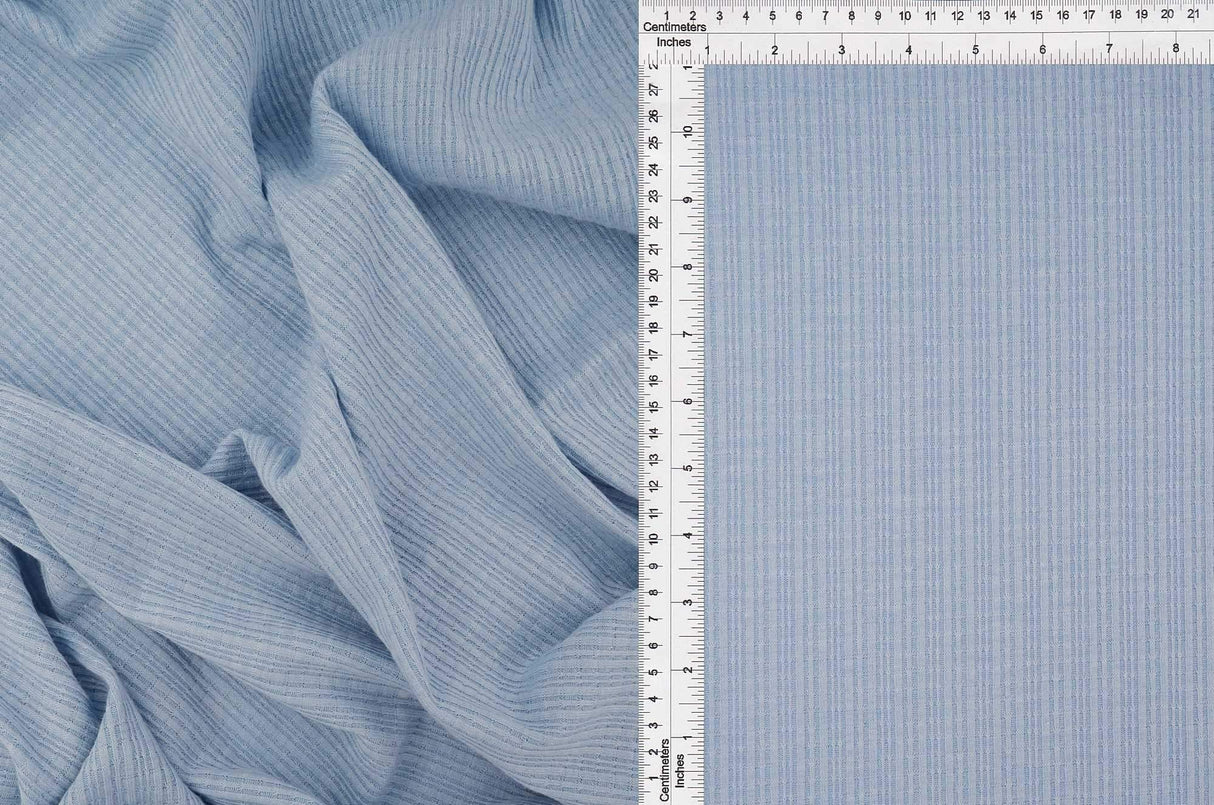 Pointelle Two Tone Rib Fabric 1 Yard Soft Stretch Textured 58/60" Wide