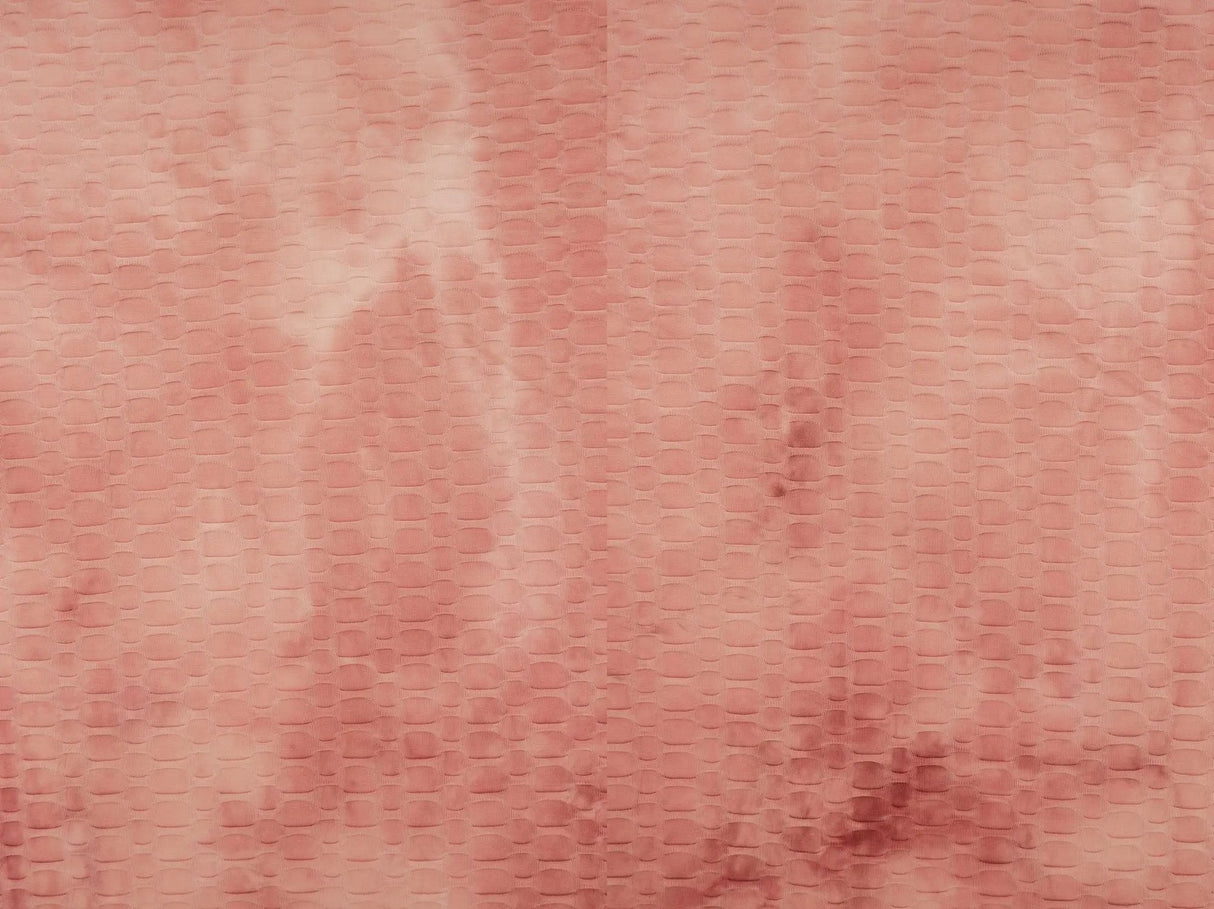 Honeycomb Knit Jacquard Real Tie Dye Fabric Stretch Polyester Spandex 58/60 Inches Wide