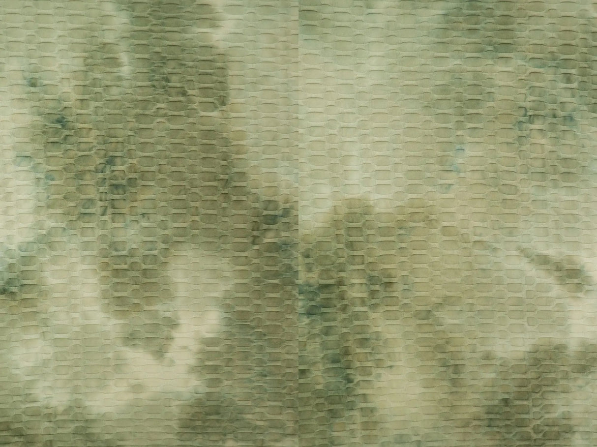 1 Yard Polyester Spandex Honeycomb Knit Real Tie Dye Fabric 58/60" Width