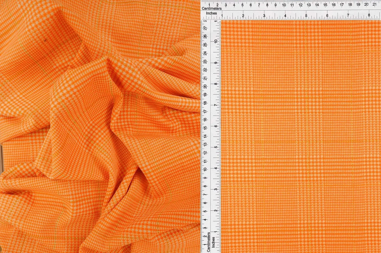 1 Yard Plaid Knit Jacquard Fabric 240 GSM, 58/60? Wide Polyester Rayon Spandex Blend