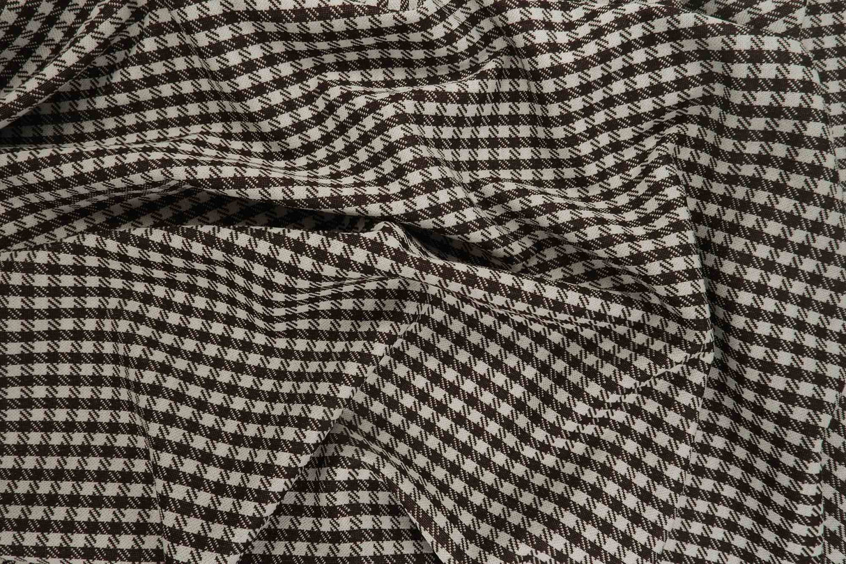 Textured Double Knit Jacquard Plaid Fabric Stretch Polyester Rayon 58/60 Inches Wide
