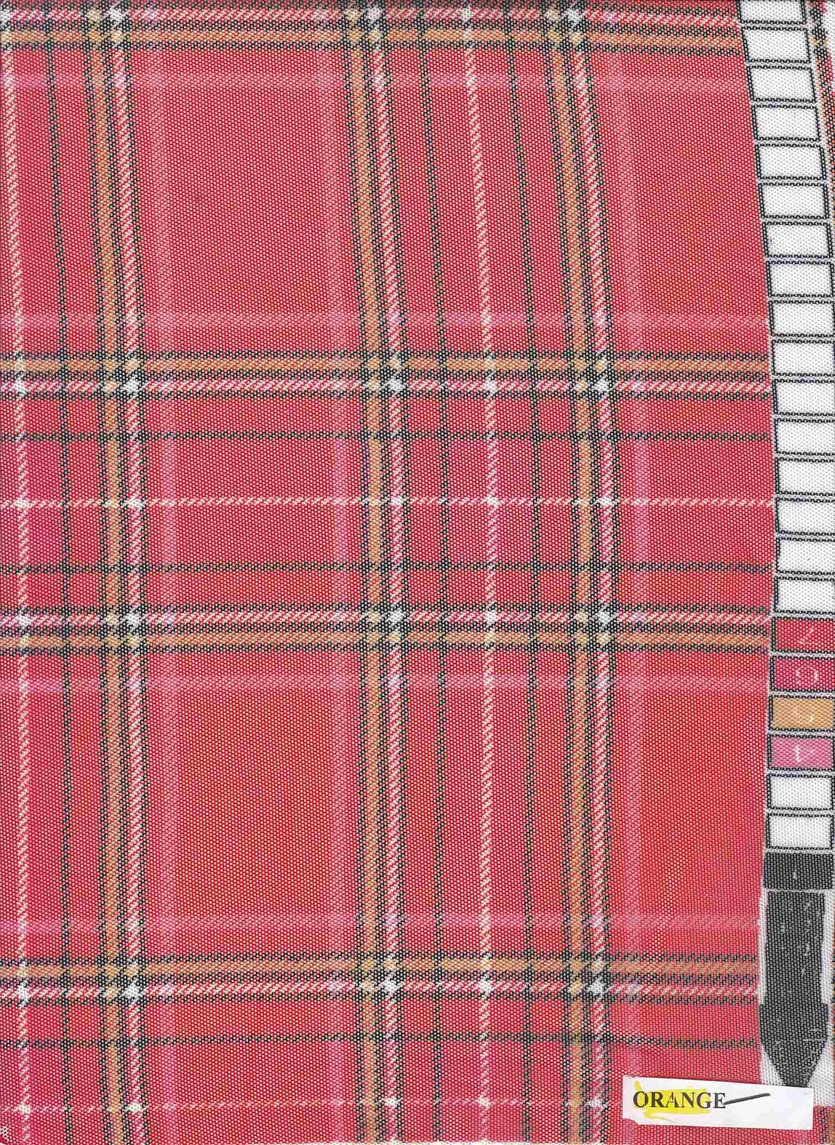 1 Yard Polyester Spandex Mesh Fabric Plaid Print Lightweight Stretch 54" Width