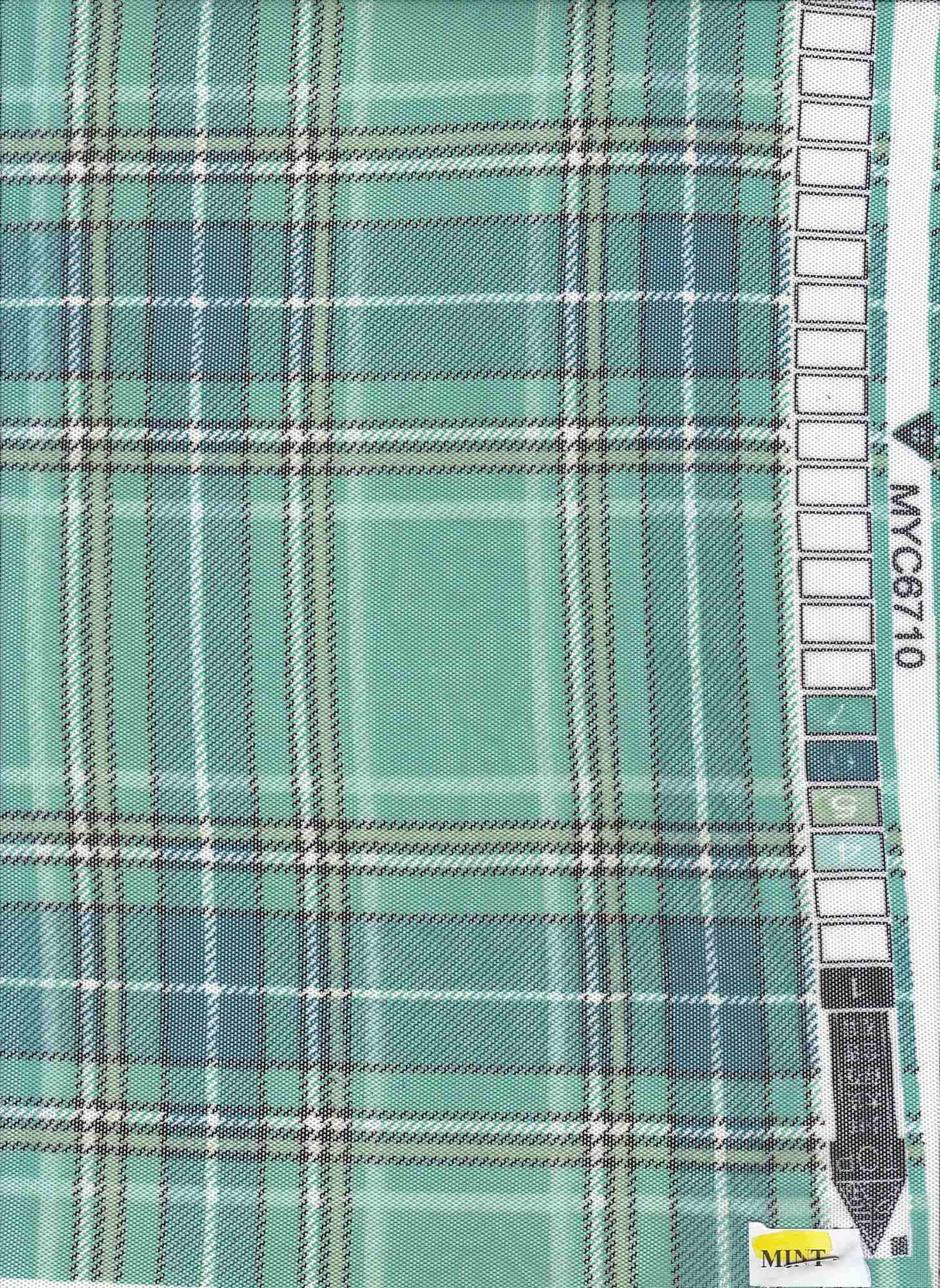1 Yard Polyester Spandex Mesh Fabric Plaid Print Lightweight Stretch 54" Width