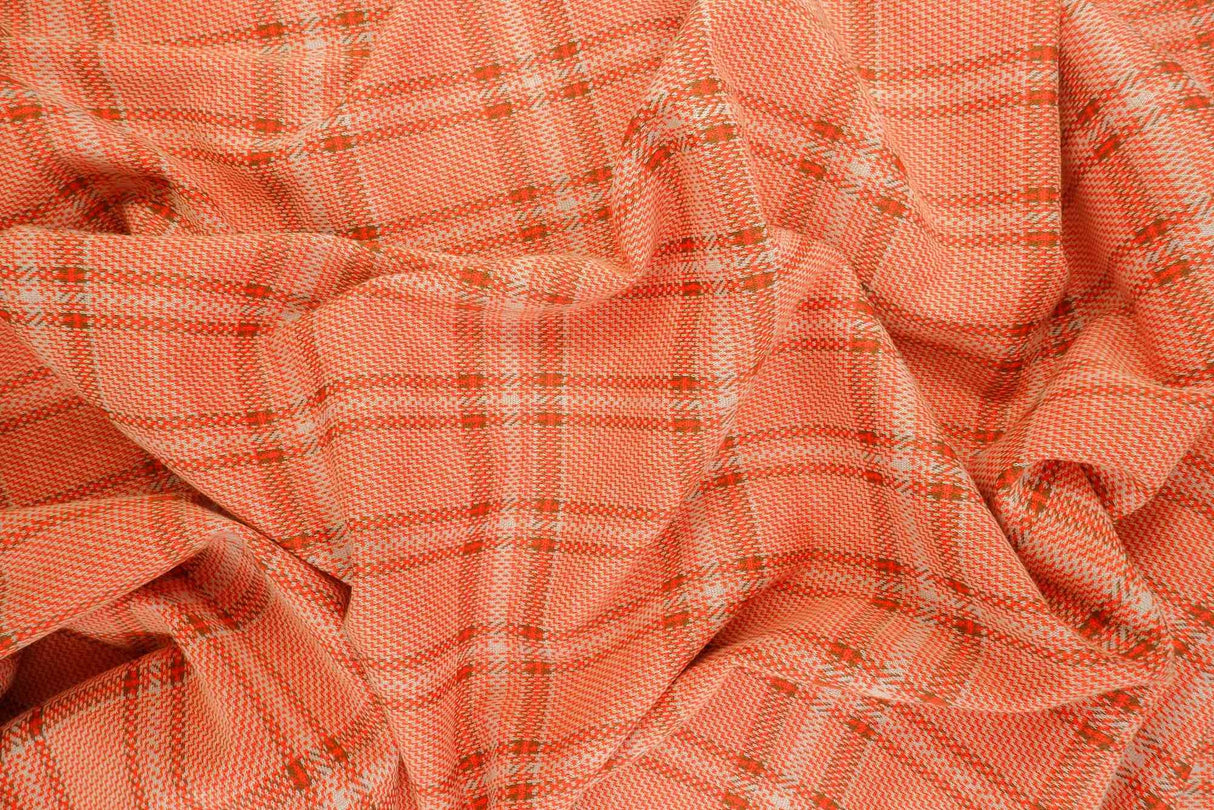 Soft Knit Jacquard Plaid Apparel Fabric Stretch Polyester Spandex 58/60 Inches Wide