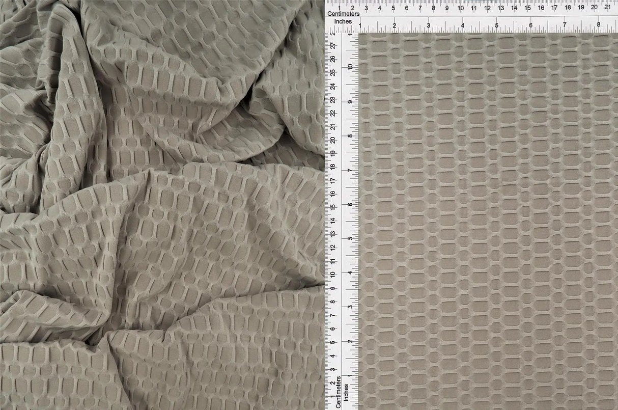 1 Yard Polyester Spandex Honeycomb Knit Solid Fabric 58/60" Width