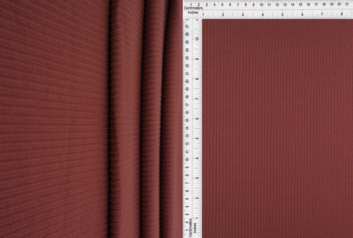 Soft Solid 4x2 Yummy Rib Knit Stretch Fabric 58/60" Wide, Ideal for Dresses & Tops