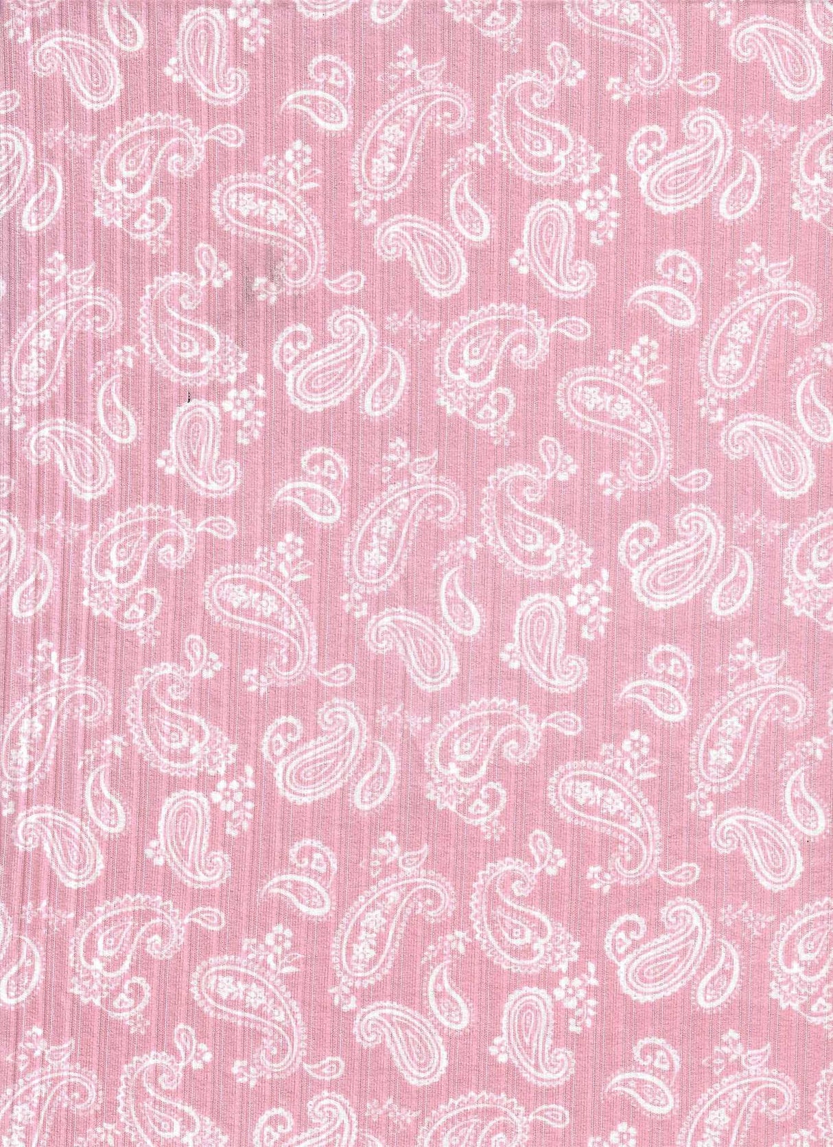 Paisley Print Yummy Rib Knit Fabric 1 Yard 8x3 Soft Stretch 58/60" Wide