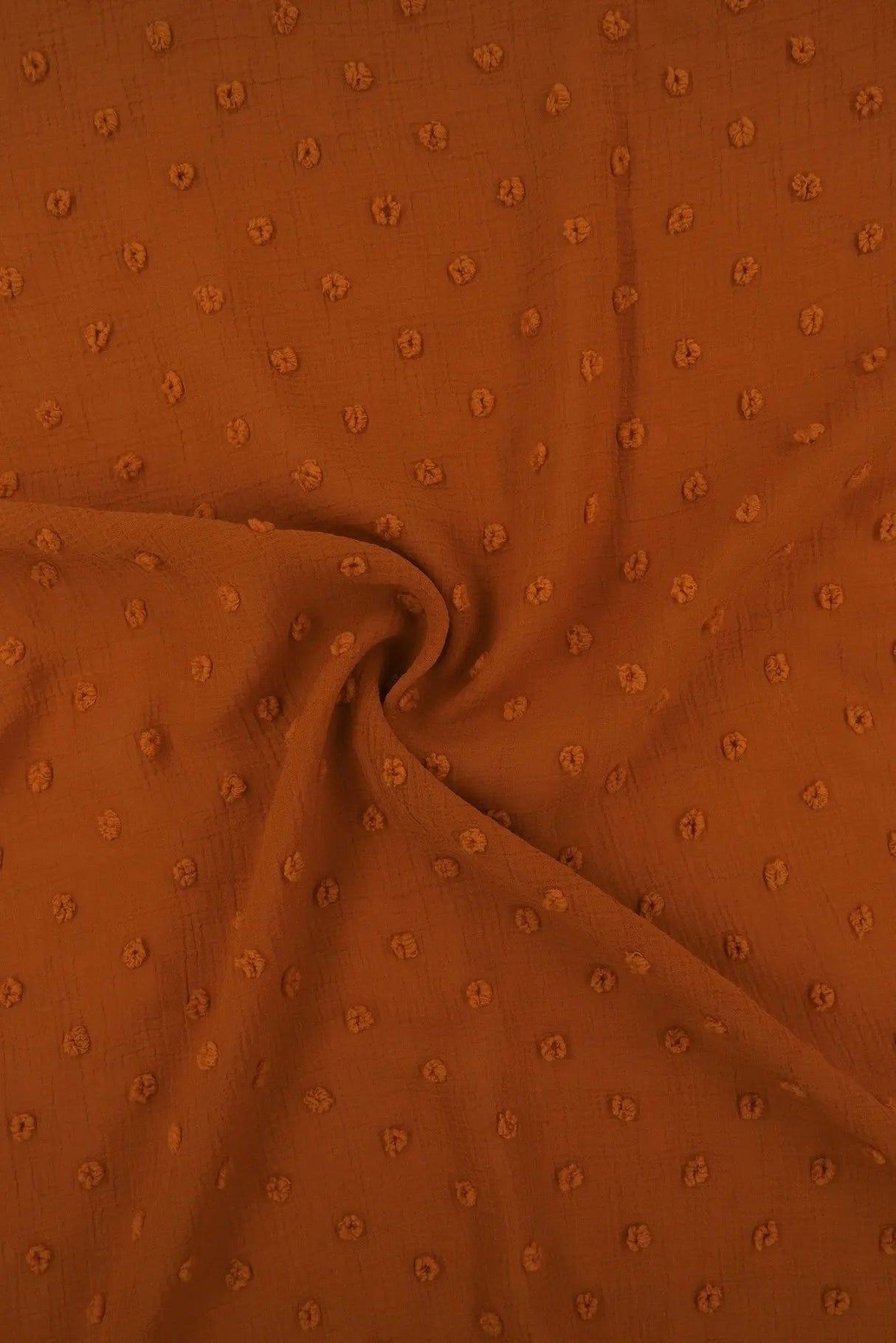 1 Yard Waffle Swiss Dot Chiffon Woven Fabric Textured Sheer Soft Drapery 59/60" Width