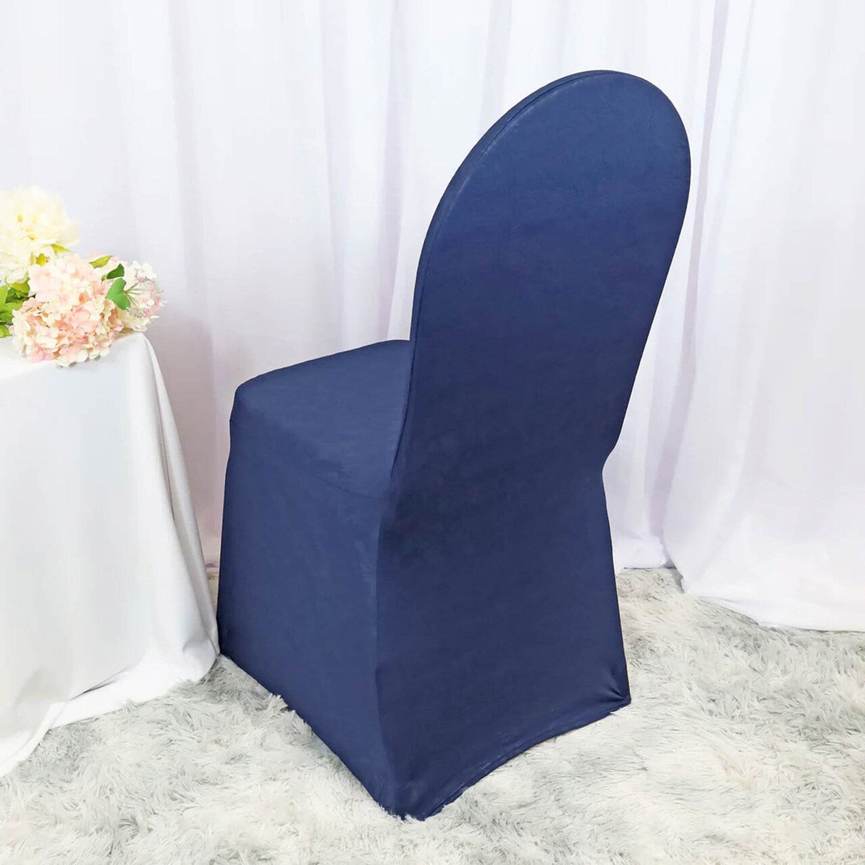 1 Piece Pewter Charcoal Embossed Vintage Spandex Banquet Chair Cover Elegant Stretch Fit