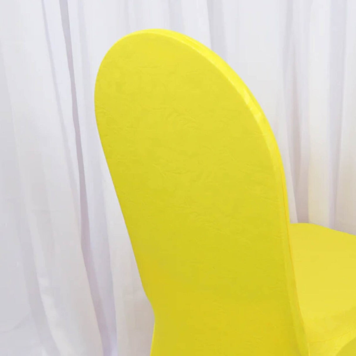 1 Piece Timeless Embossed Spandex Celebration Chair Cover Canary Yellow