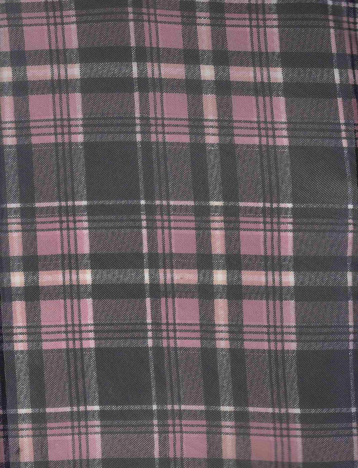 Plaid Mesh Fabric Lightweight Stretch Sheer, 54” Wide Polyester Spandex