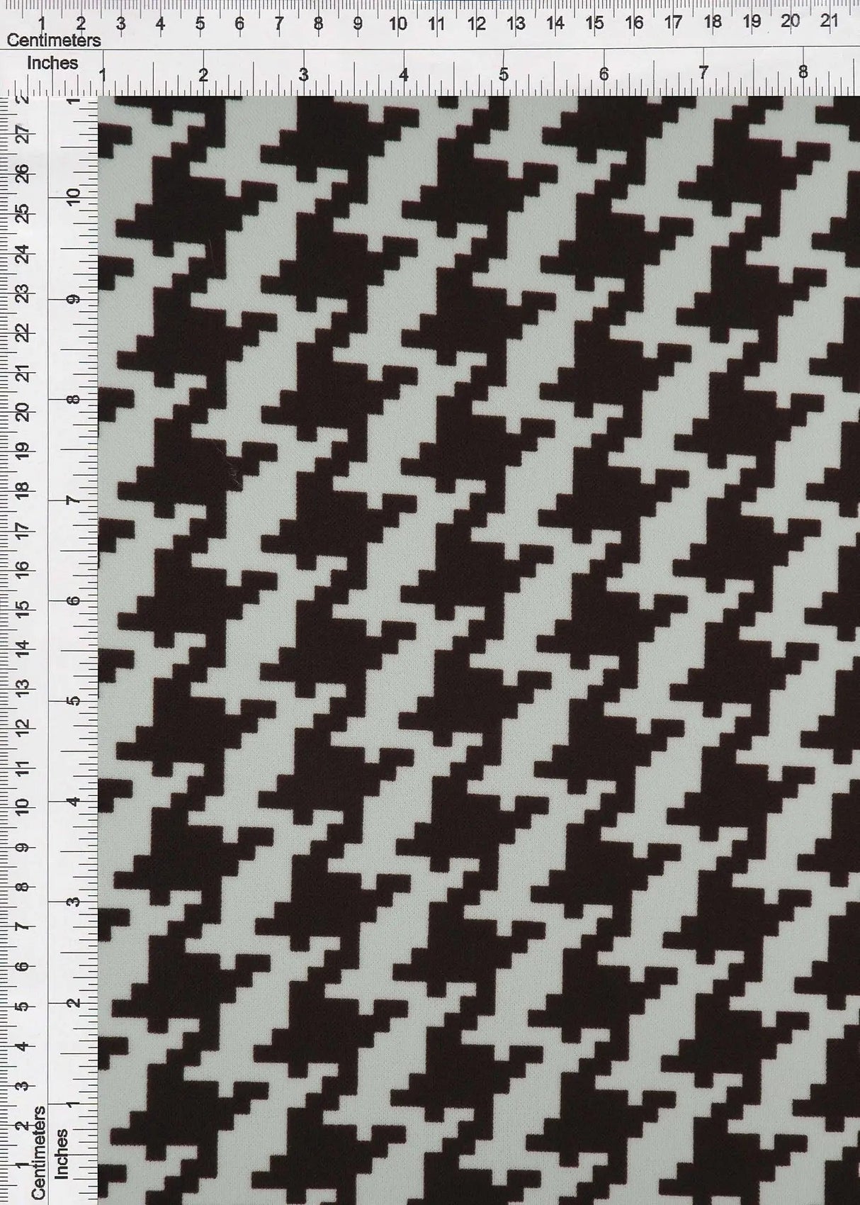 Techno Crepe Knit Fabric Houndstooth Print, Stretchy & Structured 58/60" Wide