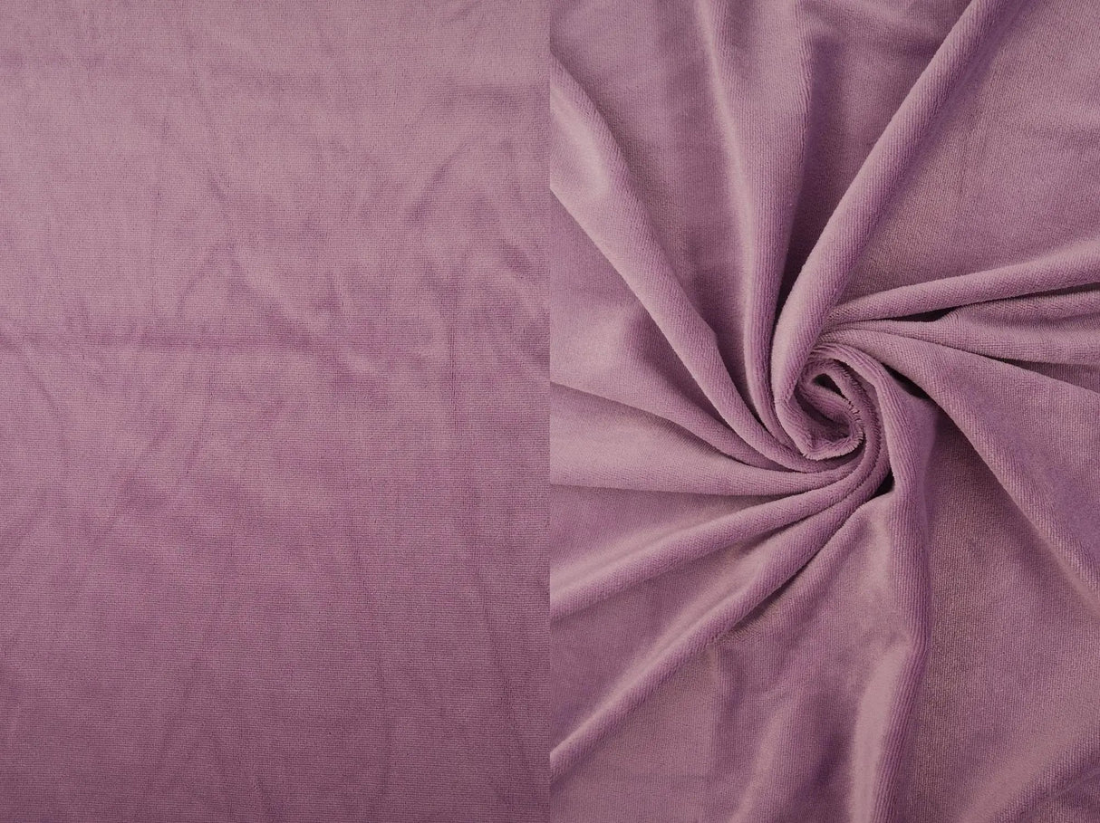 1 Yard Solid Velour Stretch Fabric Soft Plush 58/60 Inches Wide