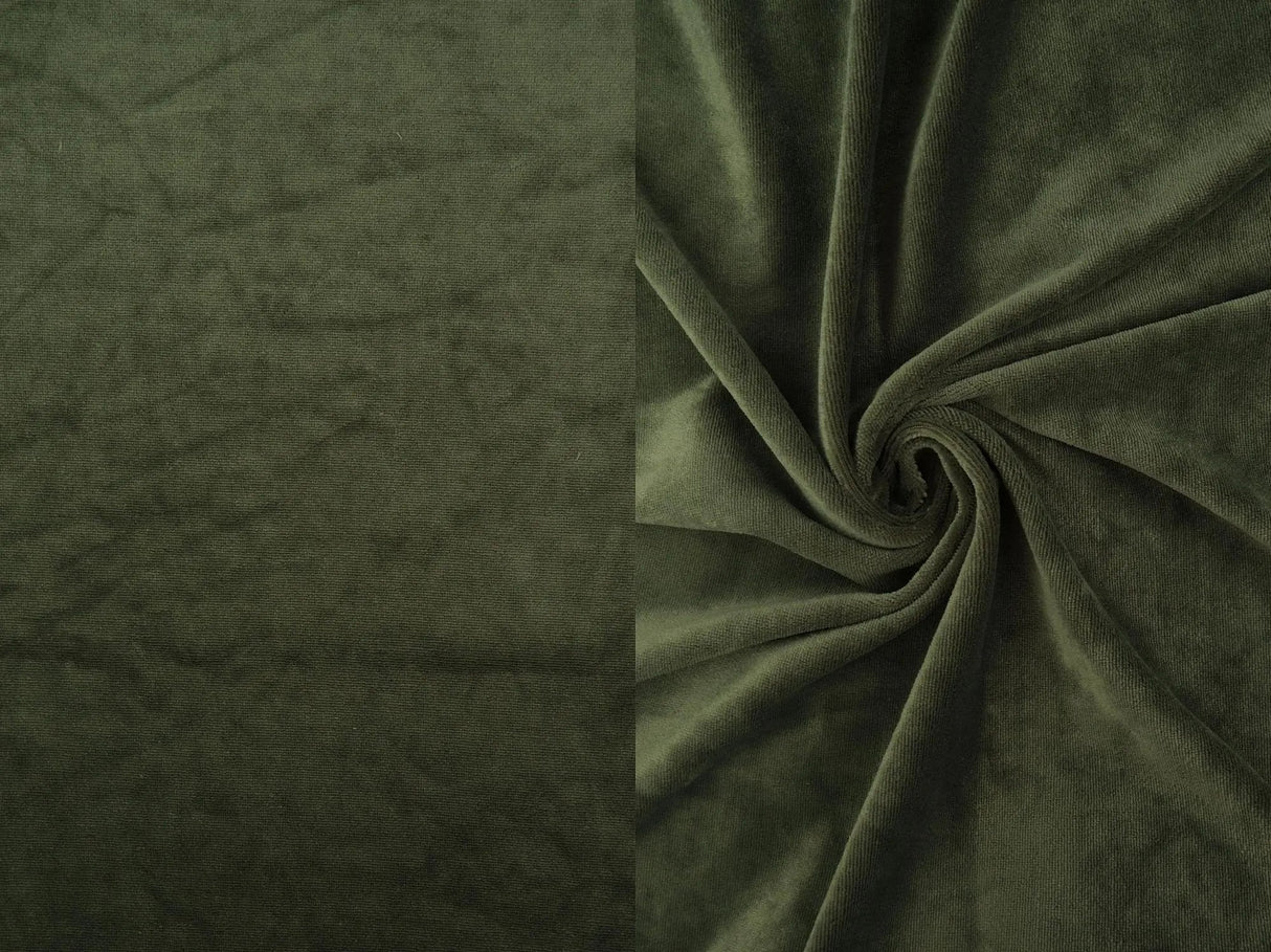 Solid Velour Fabric Soft, Plush & Stretchy 58/60" Wide