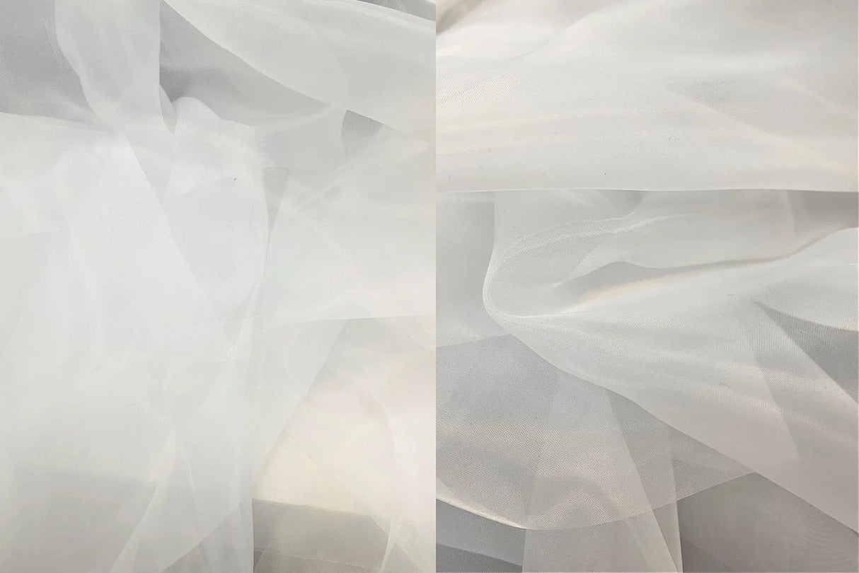 1 Yard Nylon Polyester Organza Solid Woven Fabric Sheer Lightweight 61/62" Width