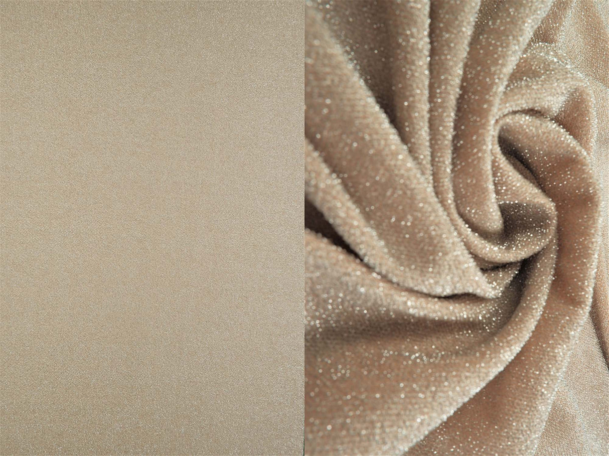 1 Yard Jersey Knit Fabric with Lurex, Soft Stretch Sparkly Finish 58/60" Wide