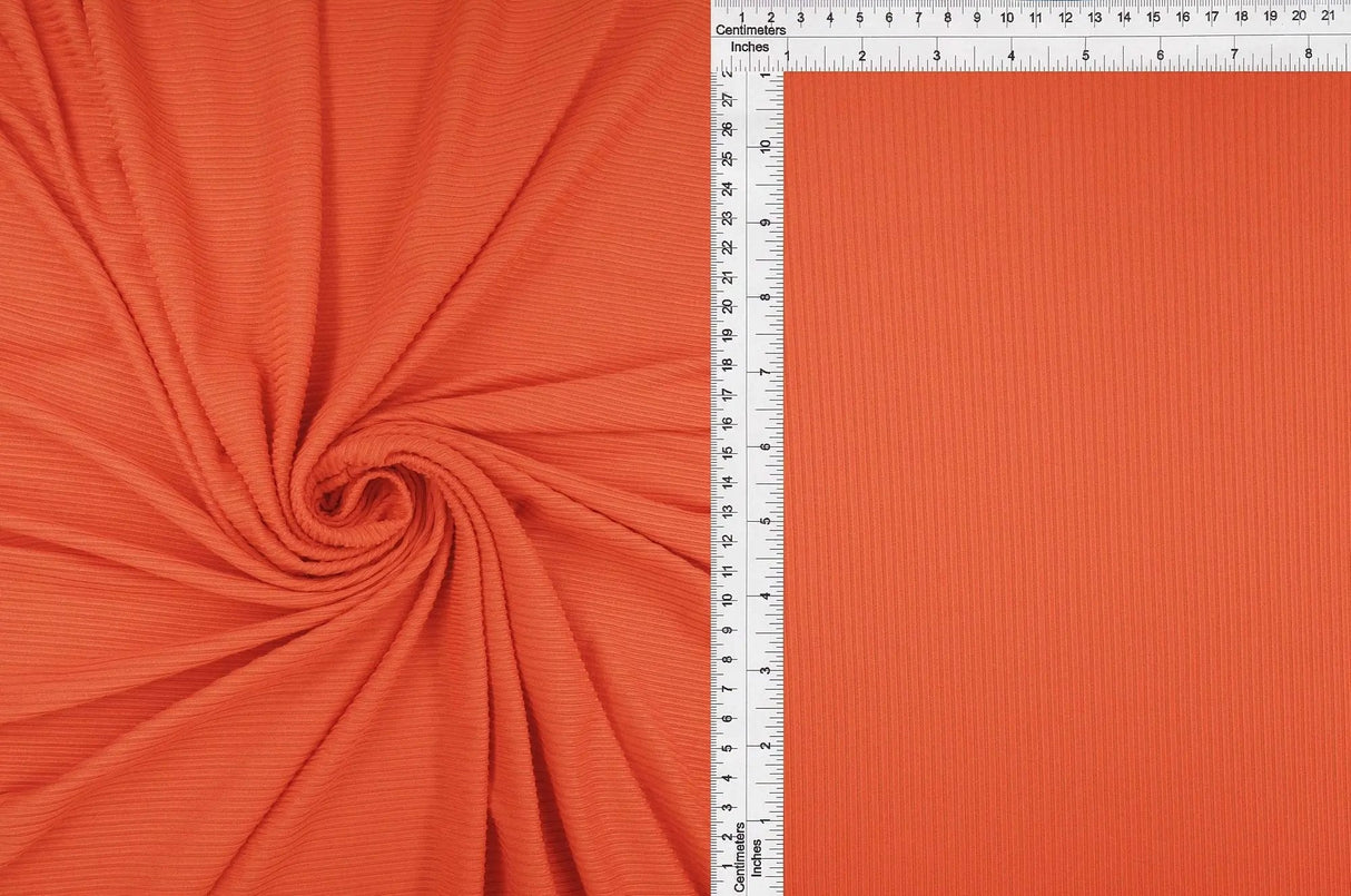 1 Yard 4x2 Yummy Rib Solid Knit Fabric, 58/60'' Wide Polyester Spandex Blend