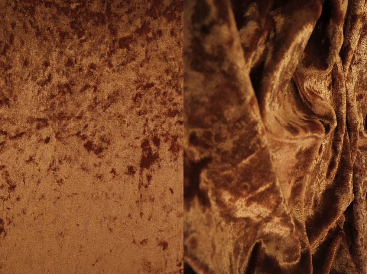 Crushed Velvet Solid Fabric 1 Yard Soft Stretch Shiny Finish 58/60" Wide