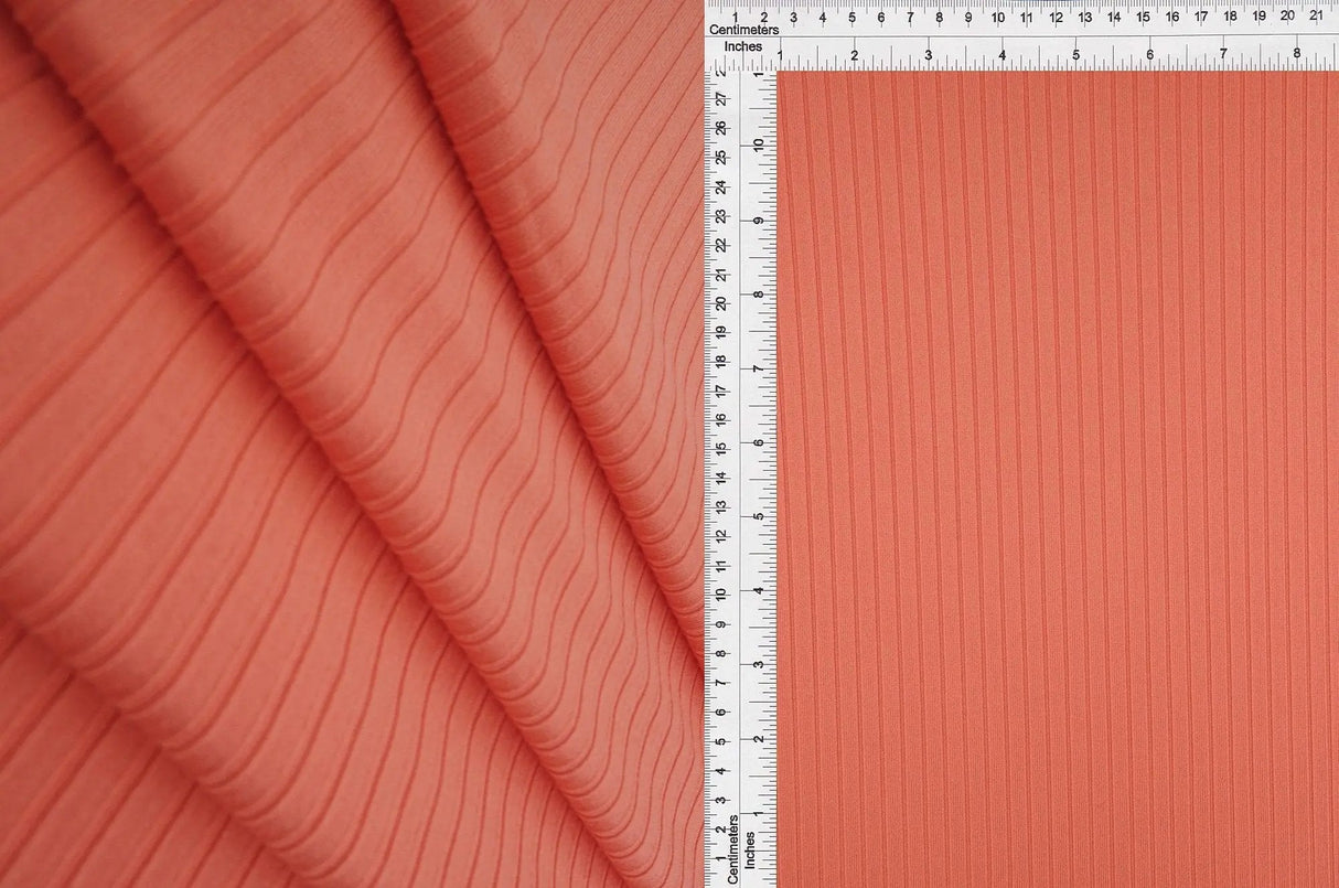 1 Yard 8x3 Yummy Rib Solid Knit Fabric 170 GSM, 58/60'' Wide Polyester Spandex Blend