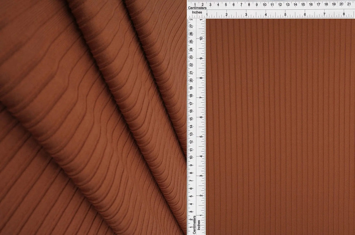 Stretch Rib Solid Knit Fabric 1 Yard of 8x3 Polyester Spandex Blend