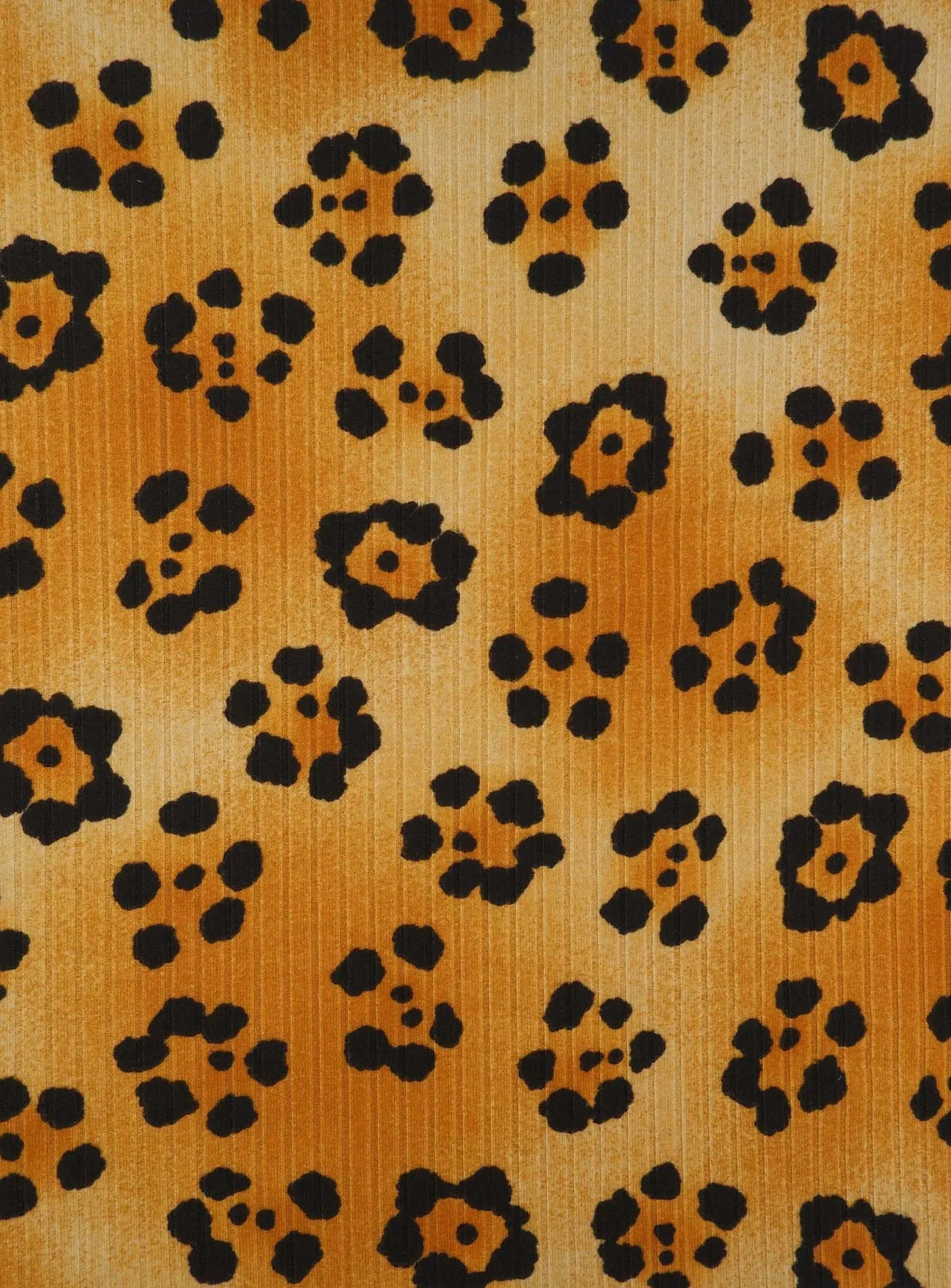 1 Yard Leopard Animal 8X3 Yummy Rib Knit Fabric Soft Stretch 58/60" Wide