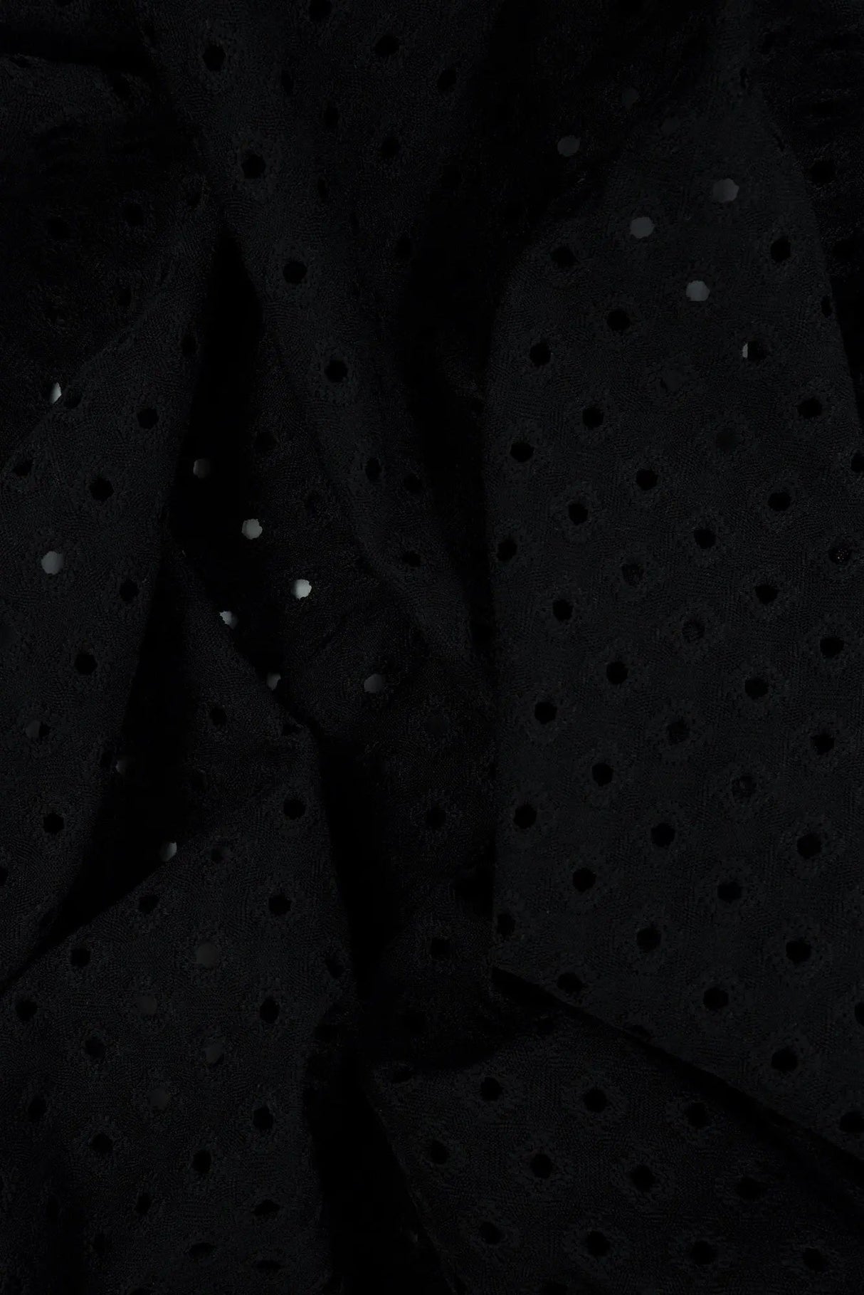 Solid Knit Jacquard Eyelet Fabric Stretch Textured Material, 58/60" Wide