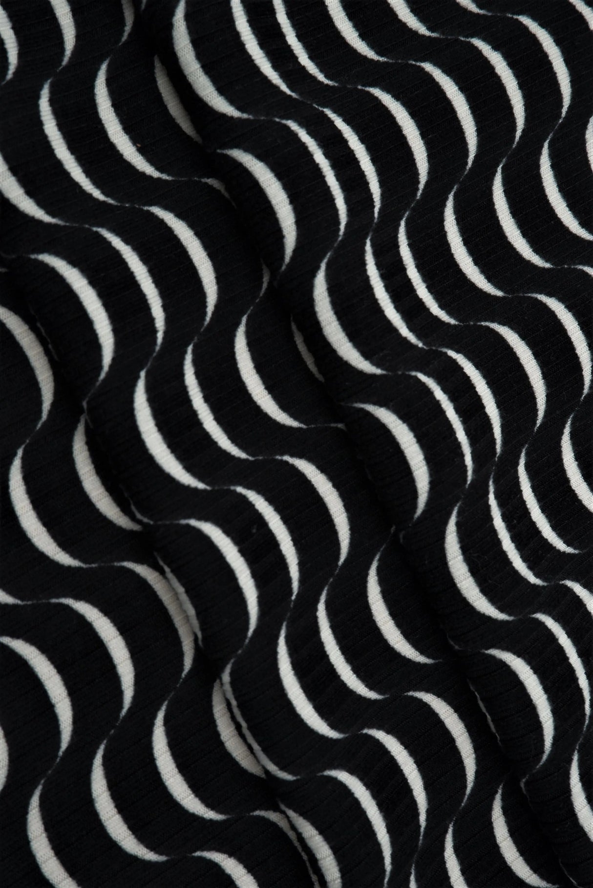 4x2 Yummy Rib Abstract Print Knit Soft & Lightweight Stretch Fabric, 58/60" Wide