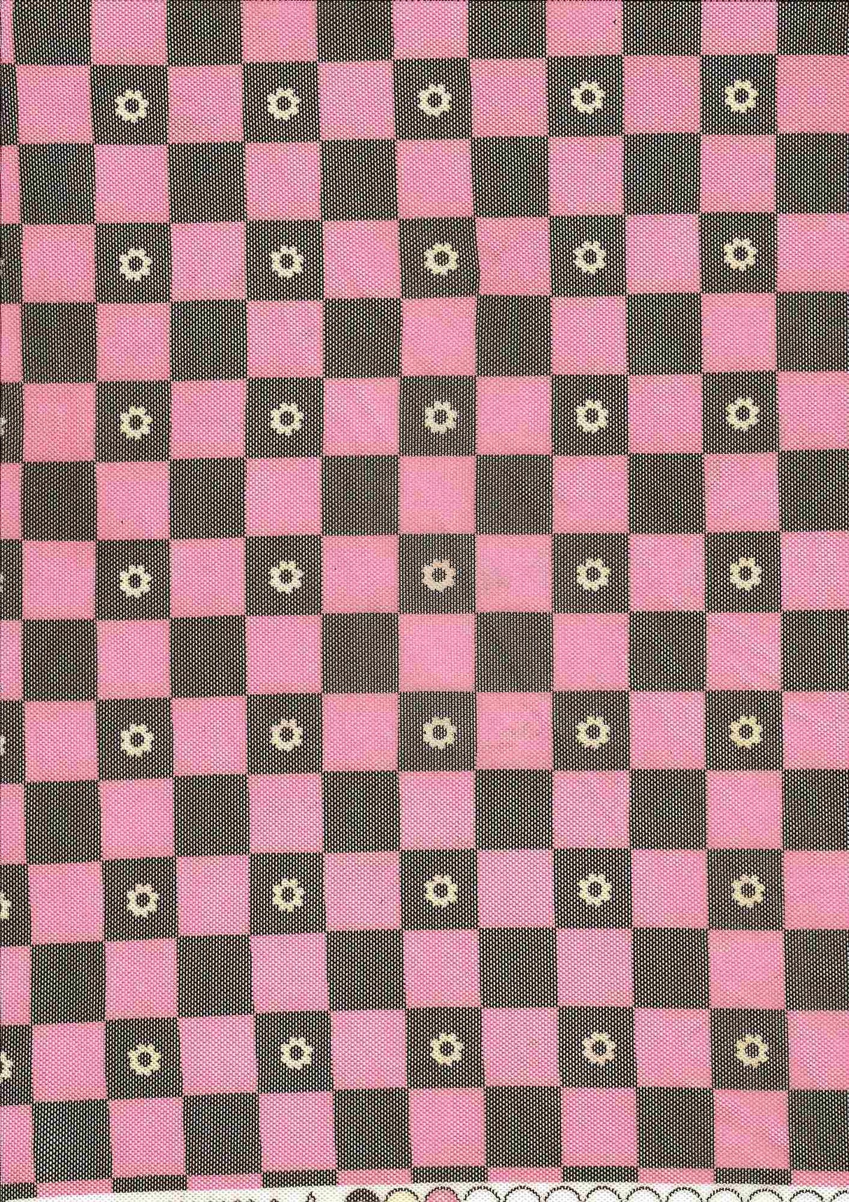 1 Yard Polyester Spandex 80 GSM Mesh Fabric Flower Checker Print Lightweight Soft Stretch 54" Width