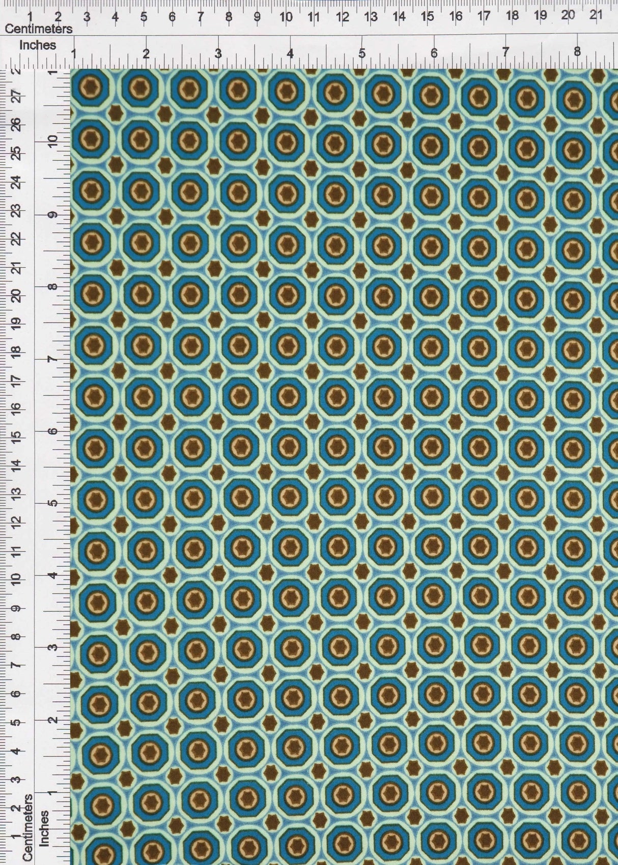 DTY Brushed Geometric Print Fabric, Soft Lightweight Design Stretch Knit, 58/60" Wide
