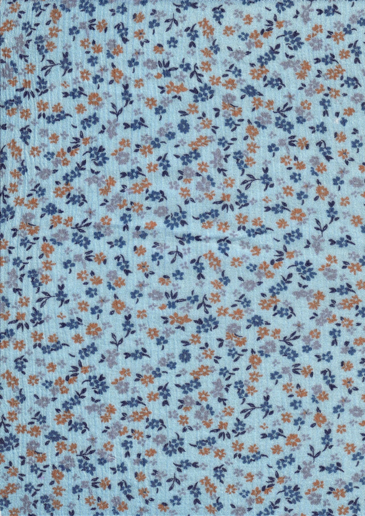 Rayon Crepon Ditsy Vintage Floral Fabric, Lightweight Woven 50/52" Wide