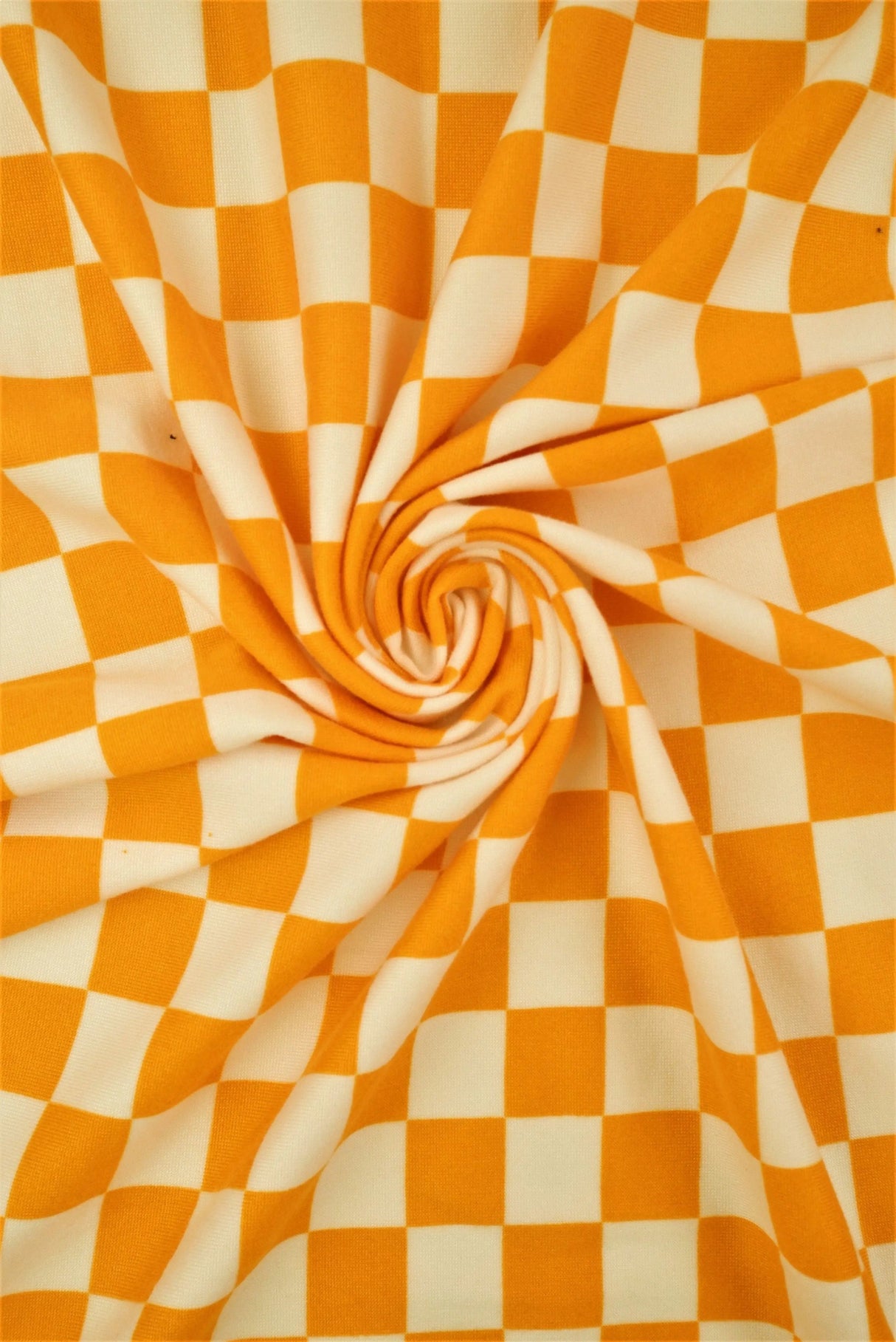 1 Yard Checkered Geo Print DTY Brushed Knit Fabric Soft Stretch Polyester Spandex 58/60 Inches Wide