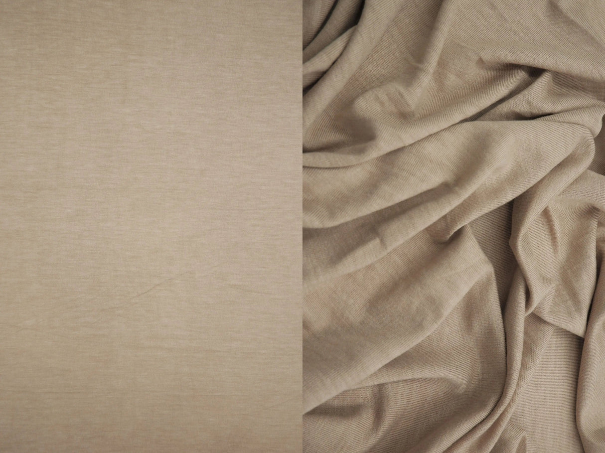 1 Yard Vortex Washed Jersey Solid Fabric, 58/60'' Wide Rayon Spandex Blend