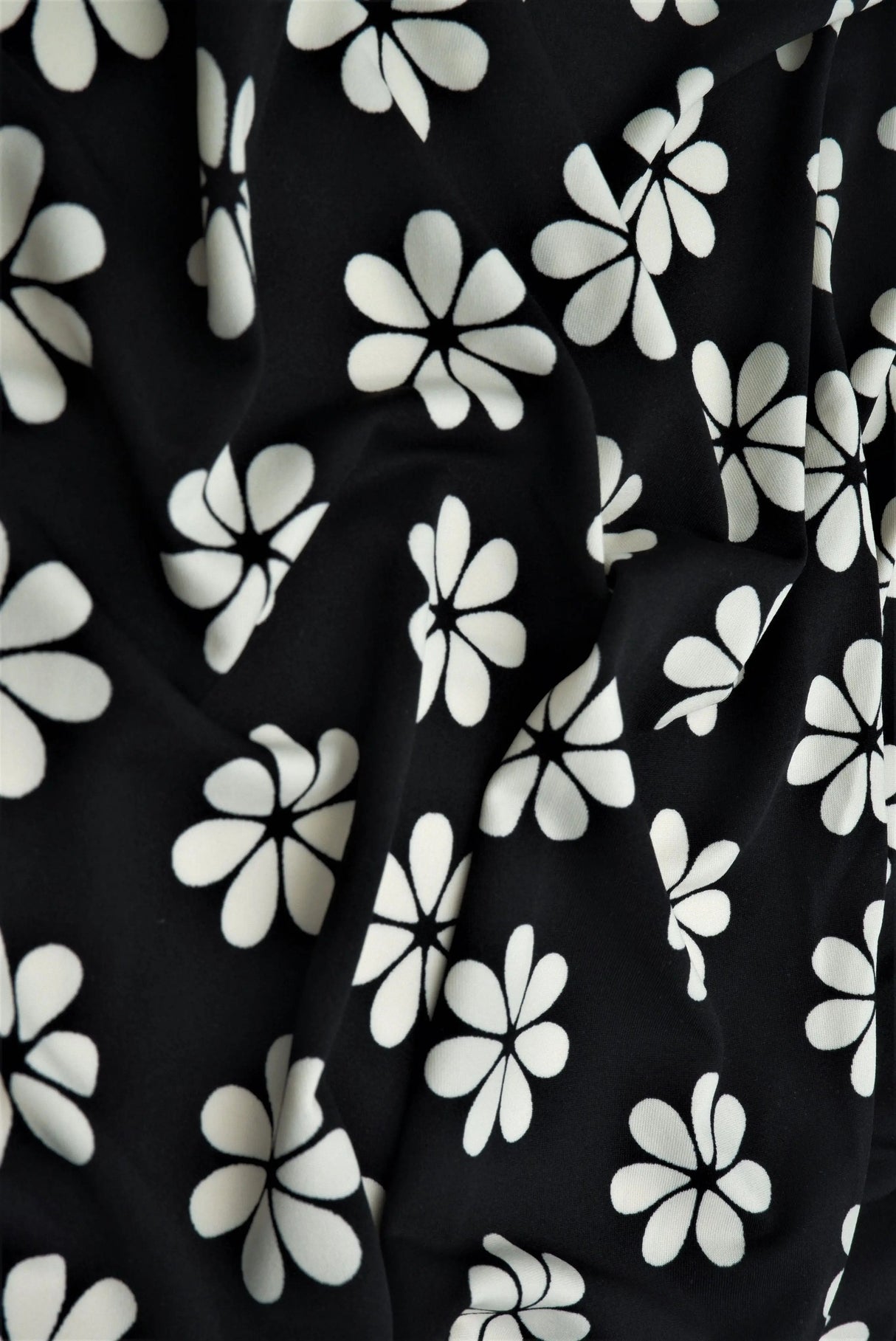 Lightweight DTY Knit with Floral Print, Soft Stretch Flower Fabric, 58/60" Wide