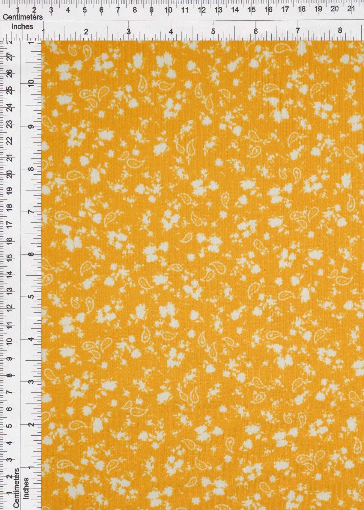 1 Yard Polyester Spandex Yummy Rib Knit Fabric Paisley Floral Print Soft Stretch 58/60" Width