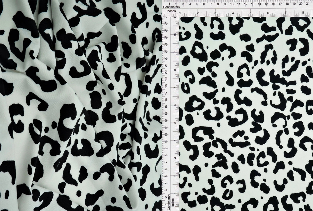 Polyester Spandex DTY Brushed Knit Fabric with Animal Print 58/60 Inches