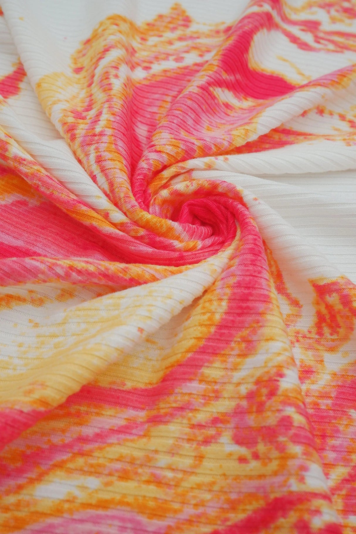 4x2 Yummy Rib Marble Print Fabric Soft Stretch Knit, 58/60" Wide