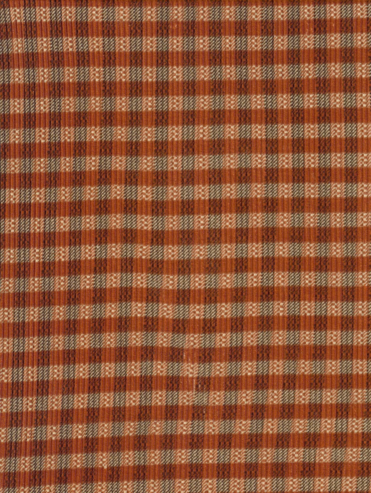 1 Yard Polyester Spandex Yummy Rib Knit Fabric Gingham Checkered Soft Stretch 58/60" Width