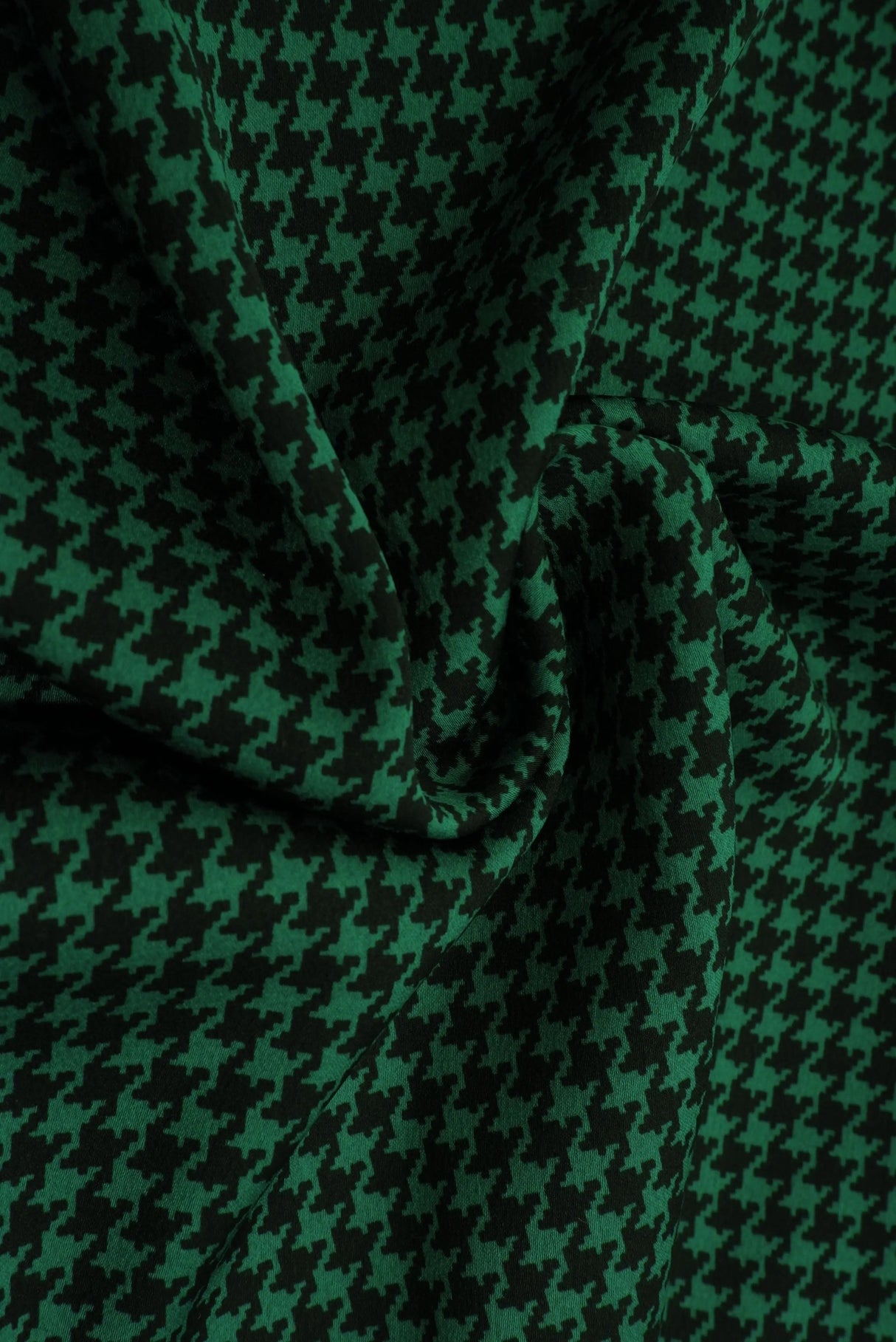 1 Yard Bubble Satin Houndstooth Print Fabric, 58/59'' Wide 97% Polyester, 3% Spandex