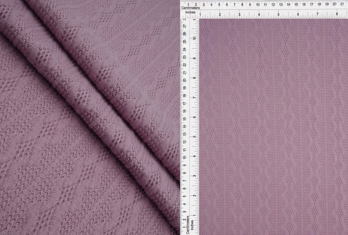 Cable Knit Jacquard Sweater Fabric, Heavyweight Stretch Knit 58/60" Wide