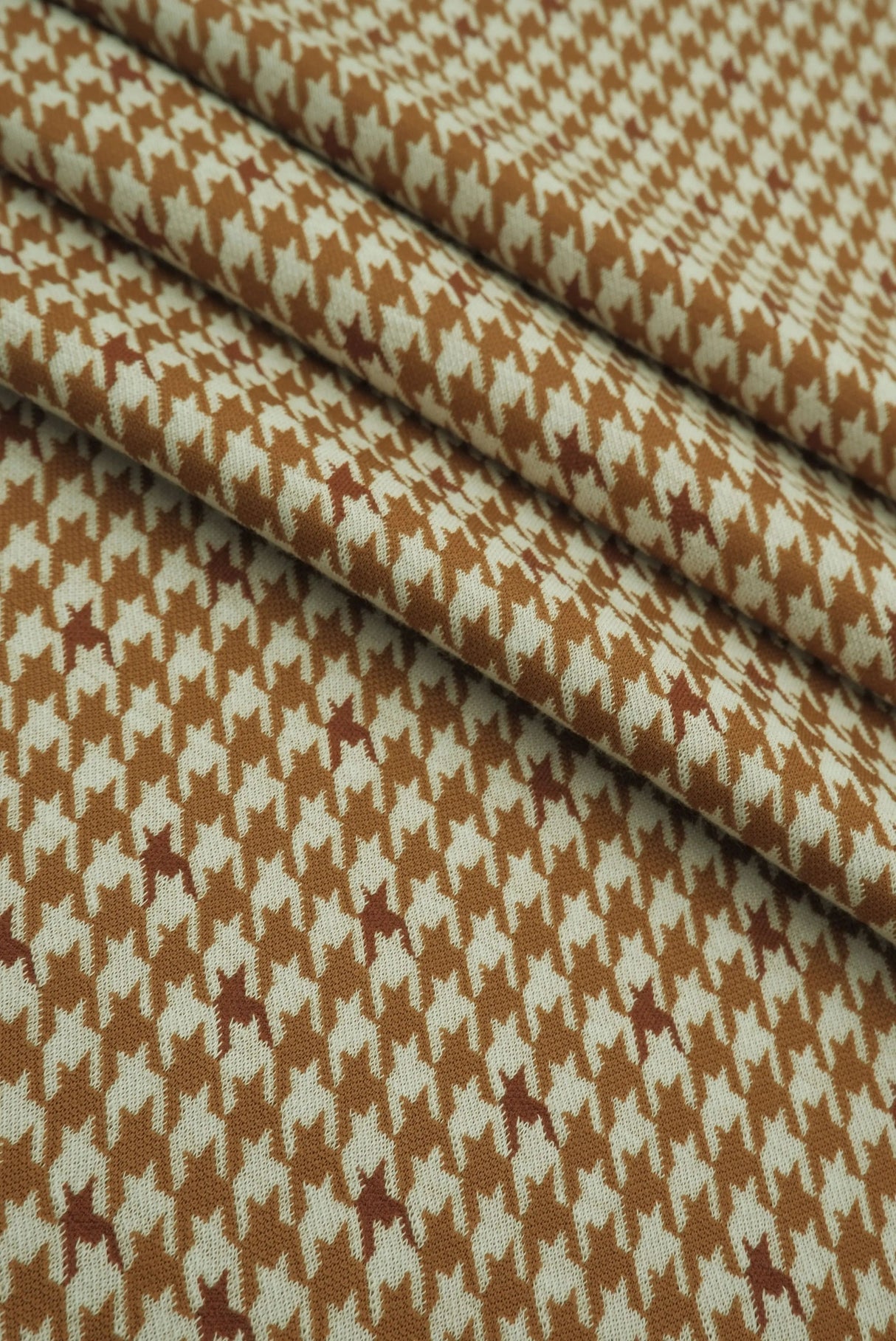 Houndstooth Double Knit Jacquard Fabric, Stretch Polyester Blend, 58/60" Wide