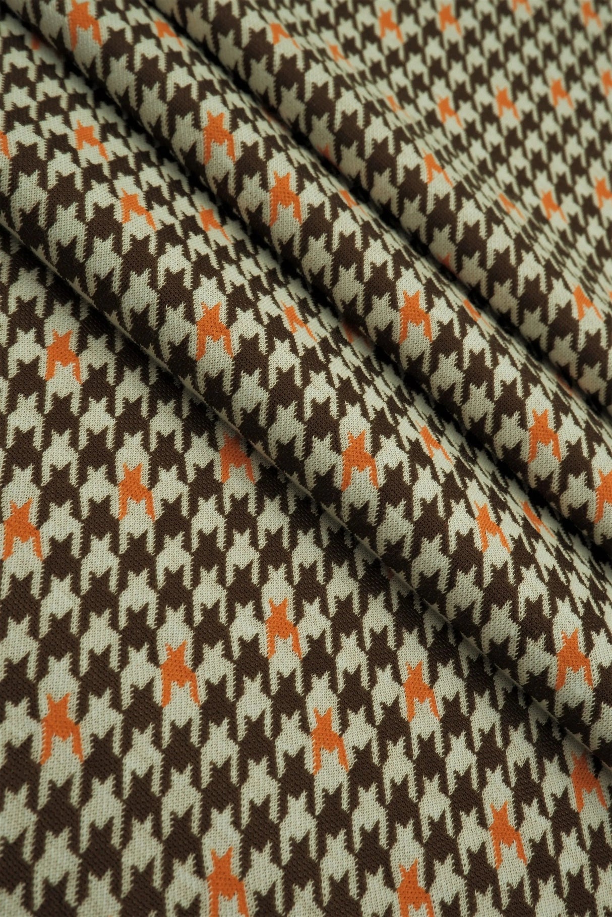 Houndstooth Double Knit Jacquard Fabric, Stretch Polyester Blend, 58/60" Wide