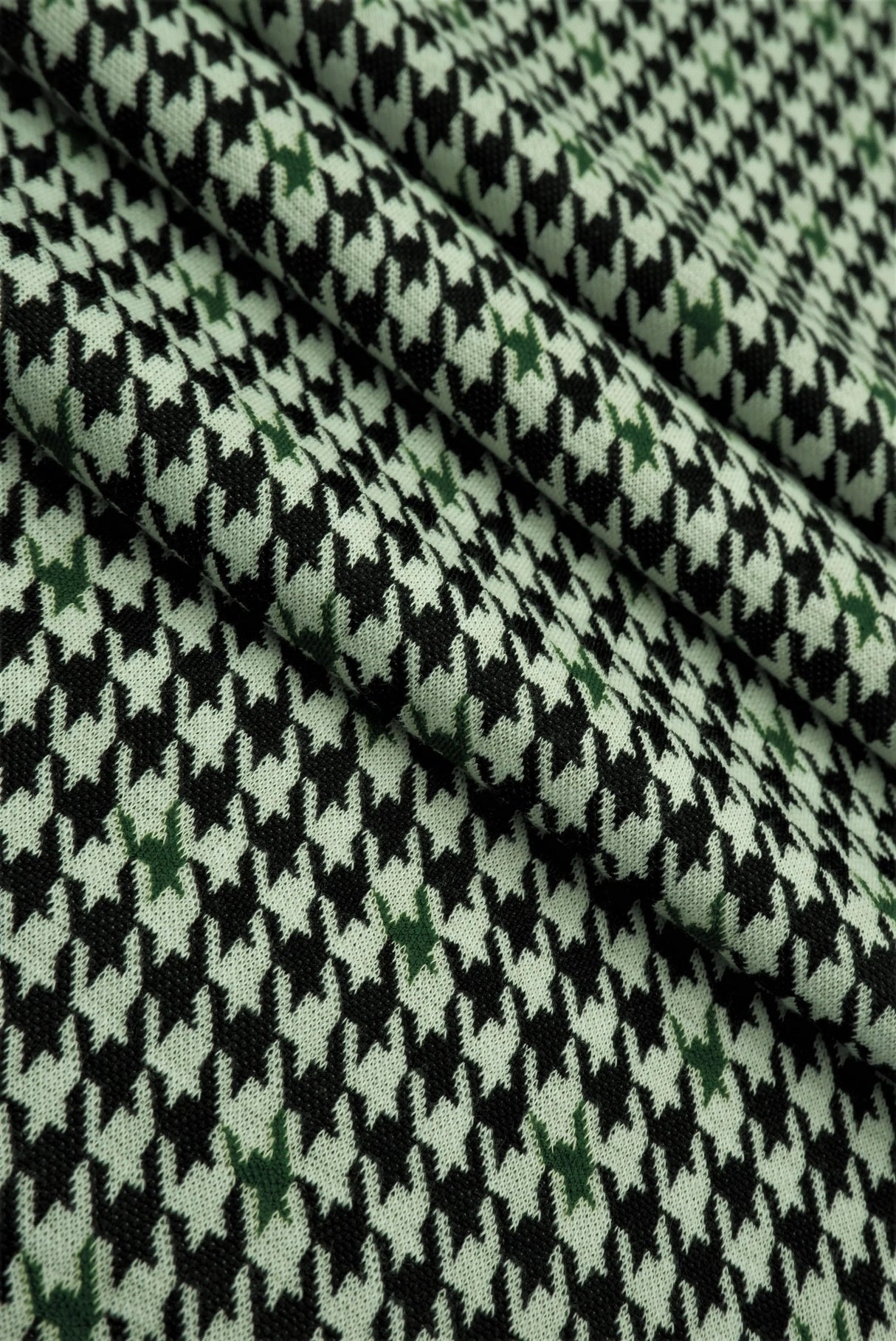 Houndstooth Double Knit Jacquard Fabric, Stretch Polyester Blend, 58/60" Wide