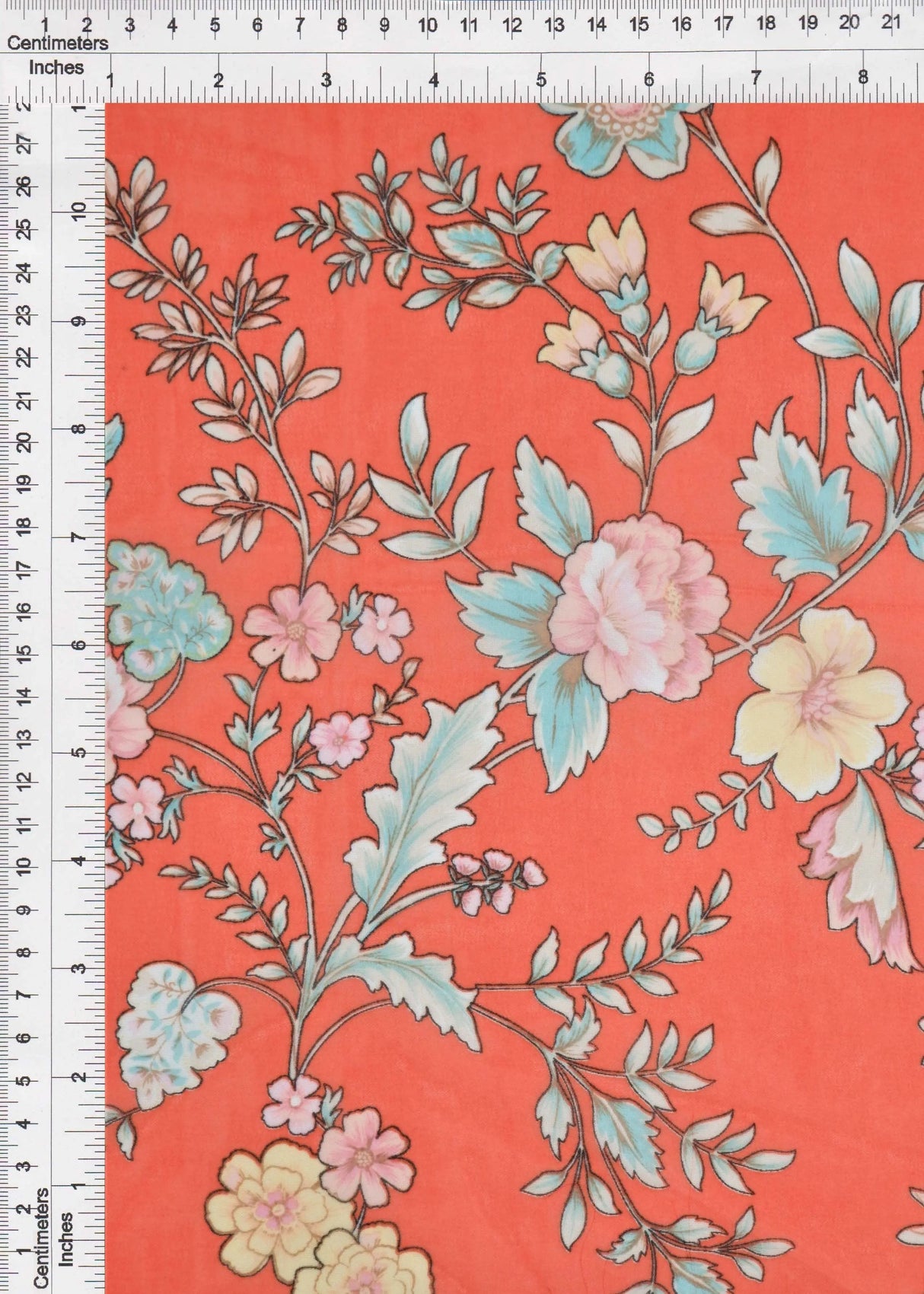 1 Yard Hi Multi Chiffon Floral Print Fabric, 57/58'' Wide 100% Polyester