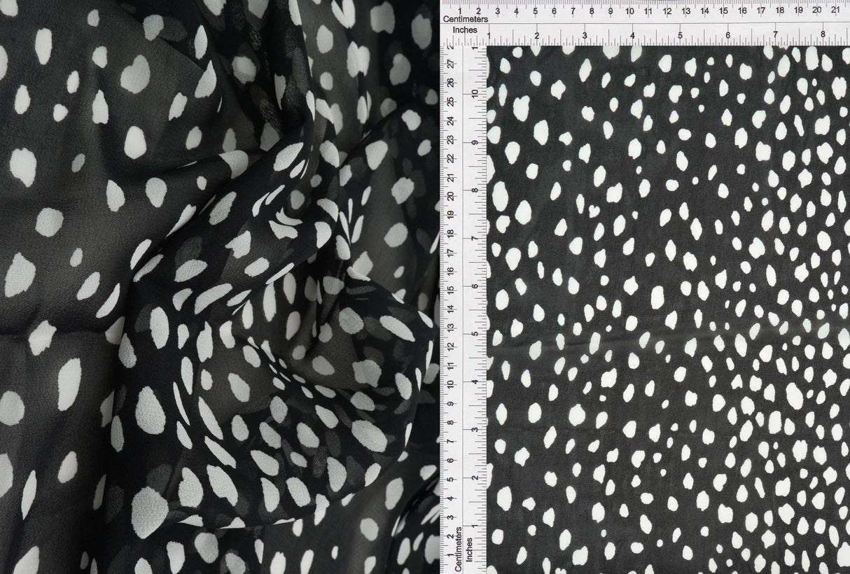 1 Yard Hi Multi Chiffon Animal Print Fabric, 57/58? Wide 100% Polyester