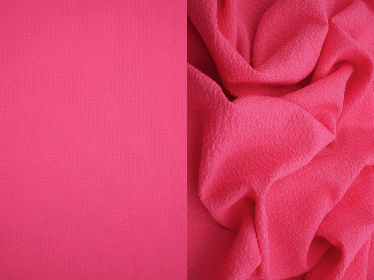 1 Yard Solid Popcorn Woven Fabric, 56/57? Wide Polyester Spandex Blend